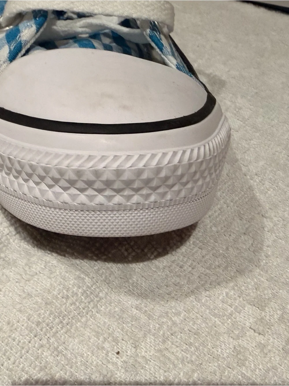 Converse Blue and White Gingham Espadrilles Low-Top Sneakers